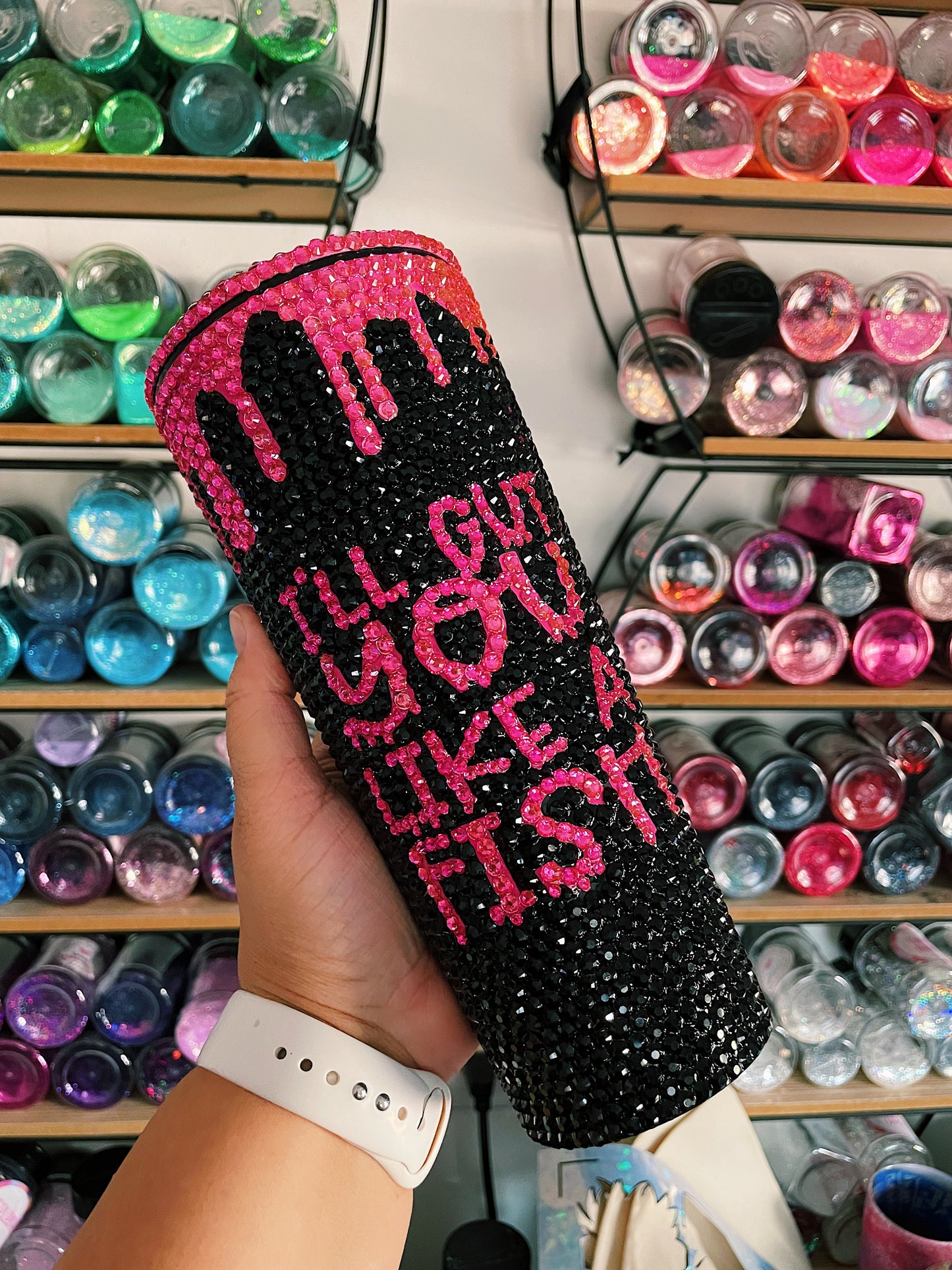 Black & Pink Blinged Ghostface