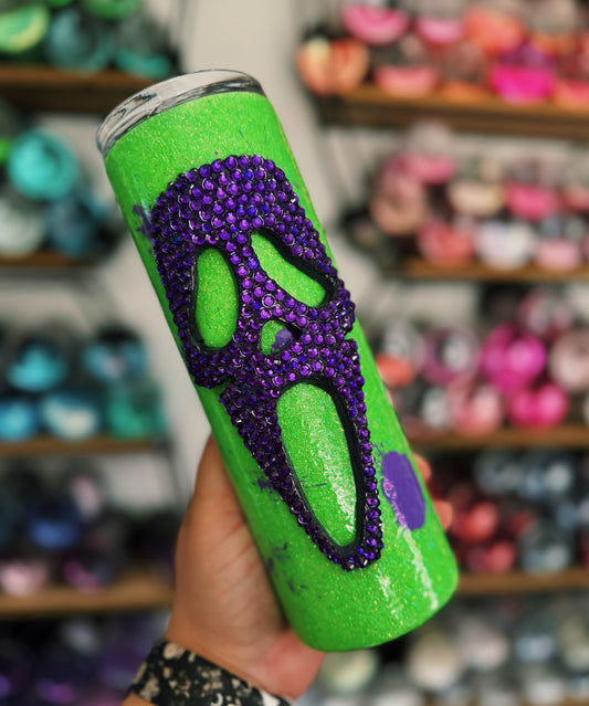 3D Neon Green Ghostface Tumbler