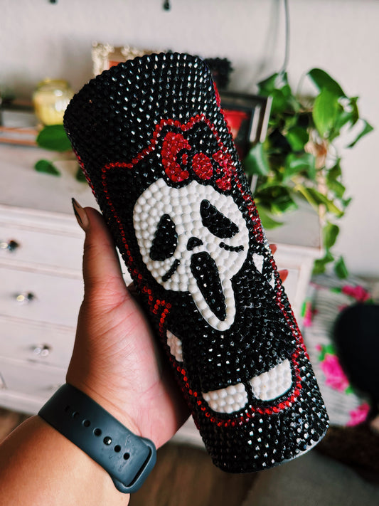 Screaming Kitty Blinged Tumbler