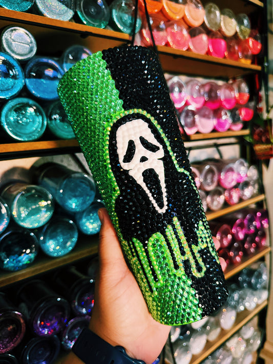 Drippy Ghostface Blinged Tumbler