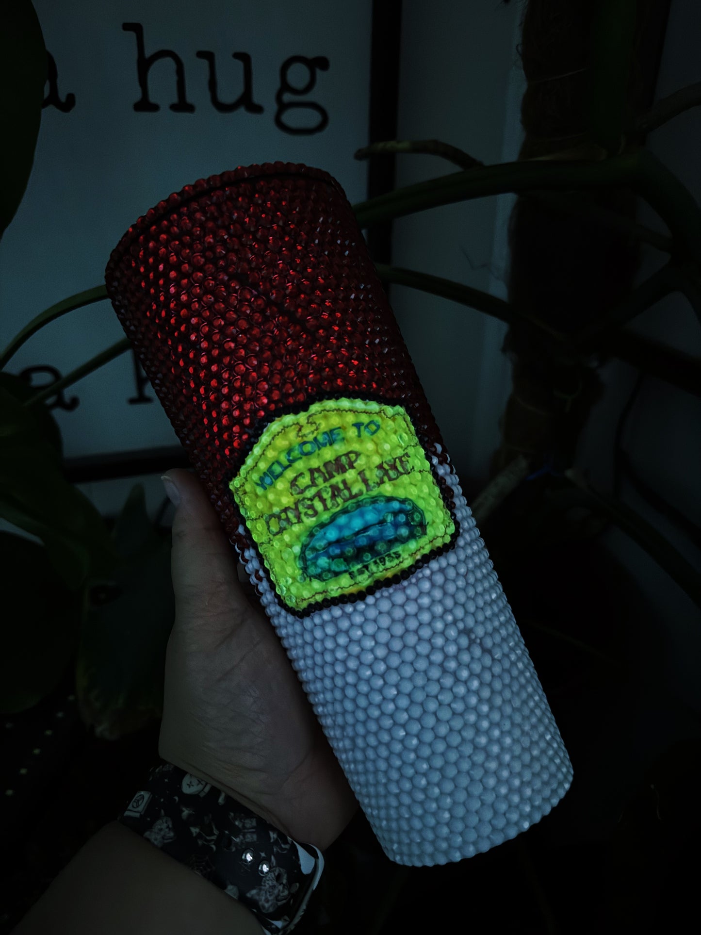 Glowing Blinged Jason Tumbler