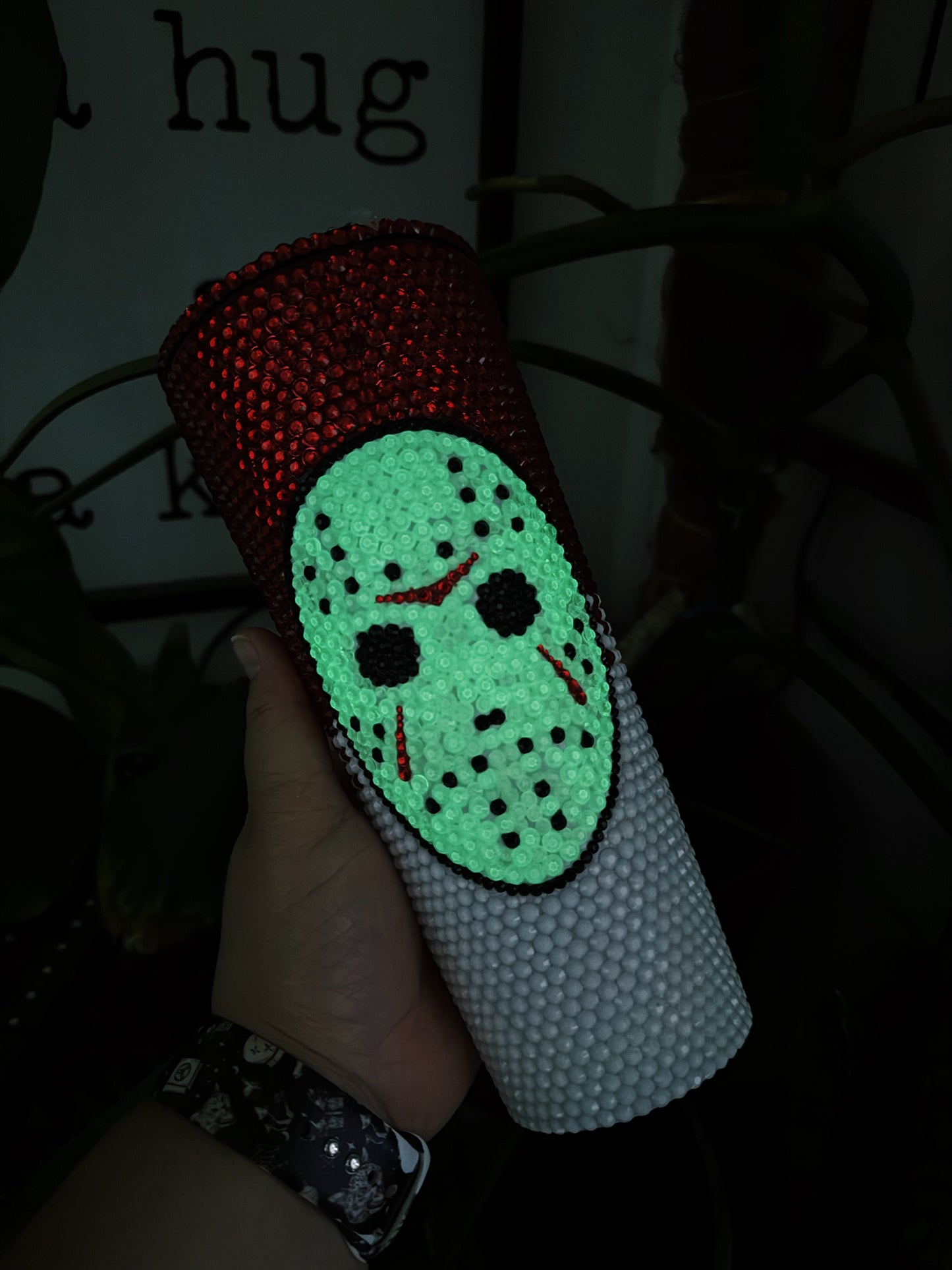 Glowing Blinged Jason Tumbler
