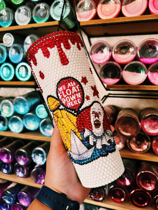Bloody Pennywise Blinged Tumbler