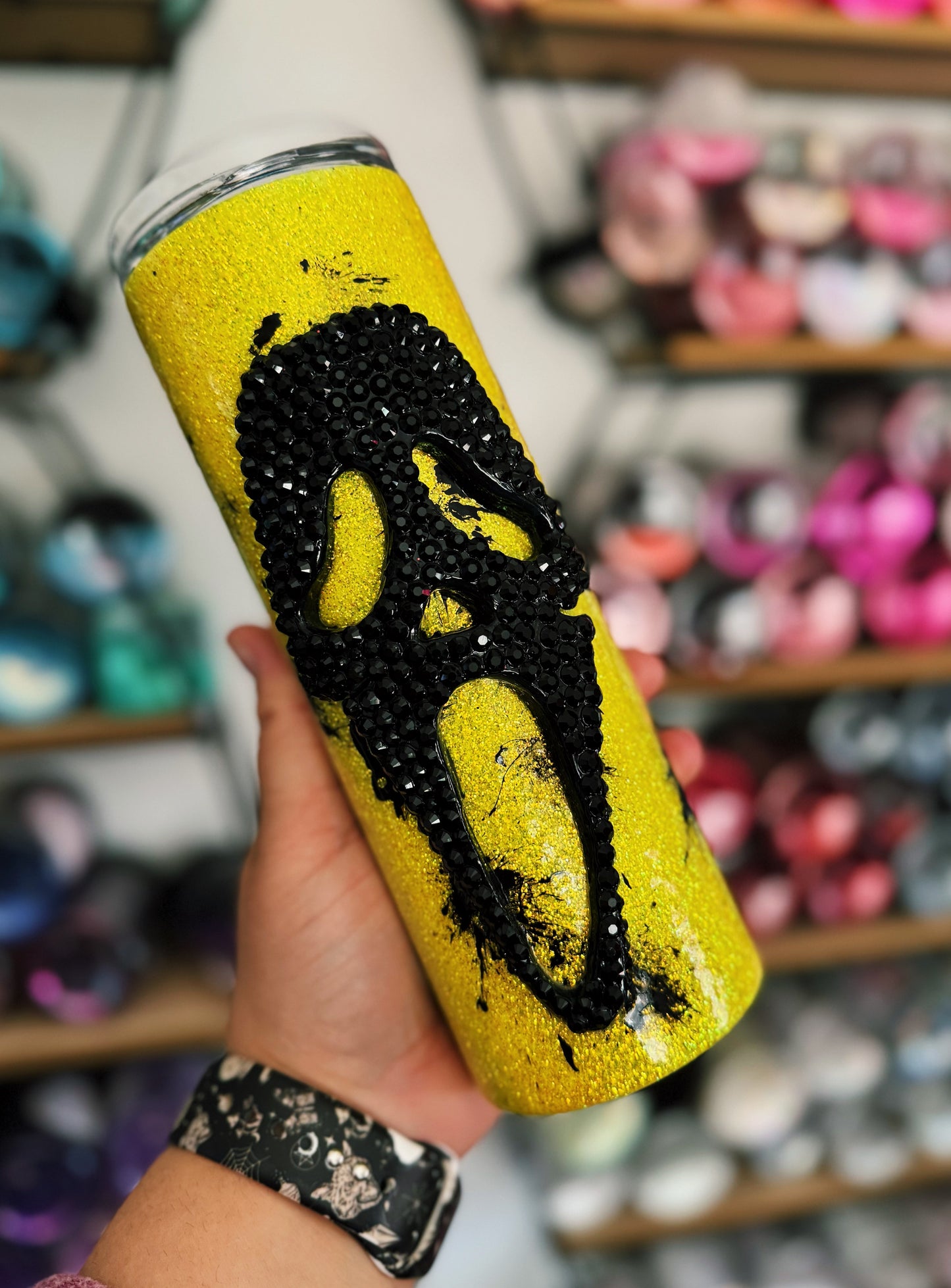 3D Yellow Ghostface Tumbler