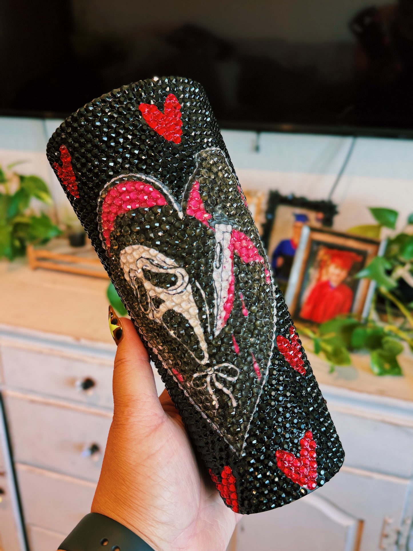 Ghostface Lover Blinged Tumbler