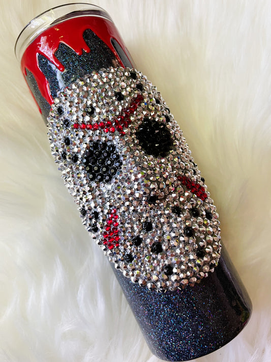 Large 3D Blinged Jason Tumbler