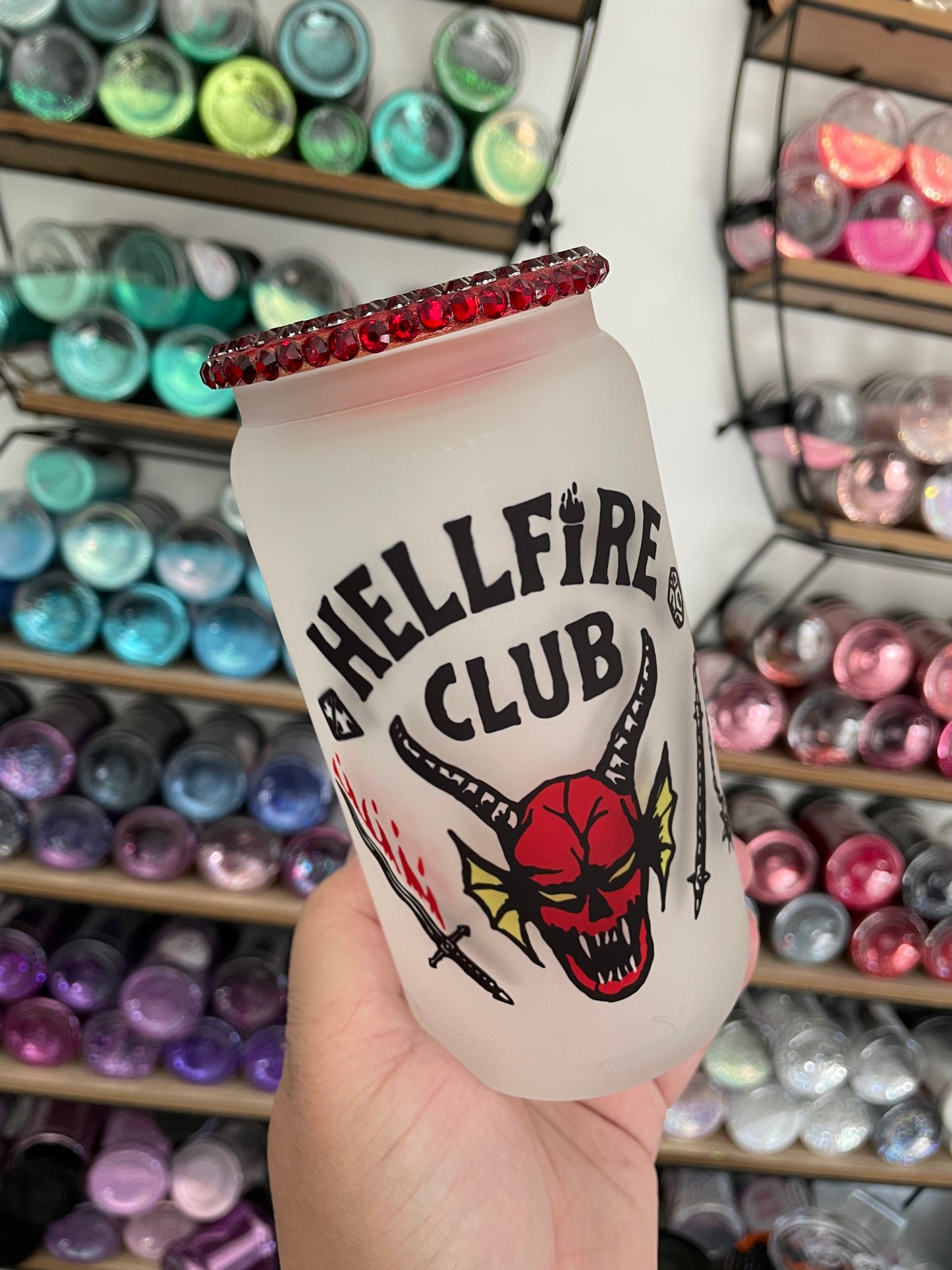 HF Club Glass W/Blinged Lid